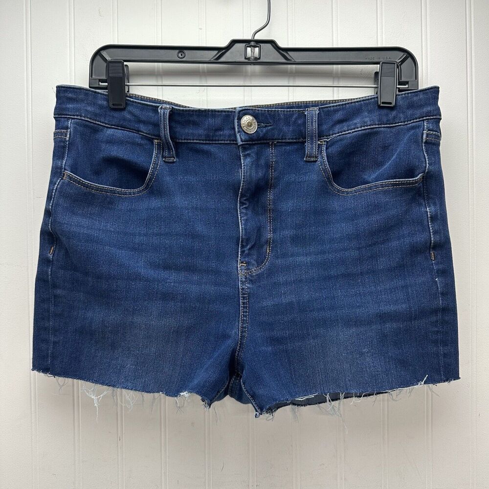 American Eagle Shorts 12 Super Hi-Rise Cut Off Dream Denim Blue Jean Shortie